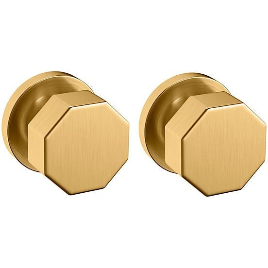 Baldwin Estate 5073 Full Dummy Knob with 5046 Rosette in Lifetime Satin Brass finish