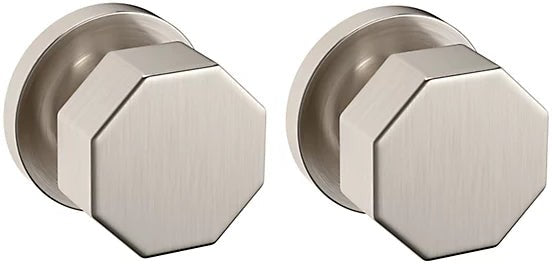 Baldwin Estate 5073 Full Dummy Knob with 5046 Rosette in Lifetime Satin Nickel finish