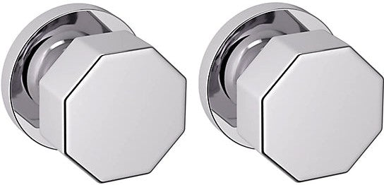 Baldwin Estate 5073 Full Dummy Knob with 5046 Rosette in Polished Chrome finish