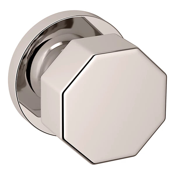 Baldwin Estate 5073 Half Dummy Knob with 5046 Rose in Lifetime Polished Nickel finish