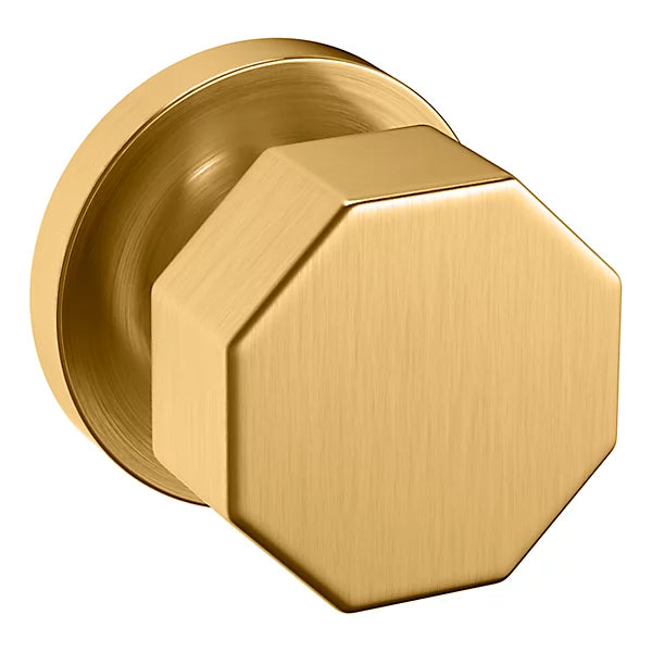 Baldwin Estate 5073 Half Dummy Knob with 5046 Rose in Lifetime Satin Brass finish