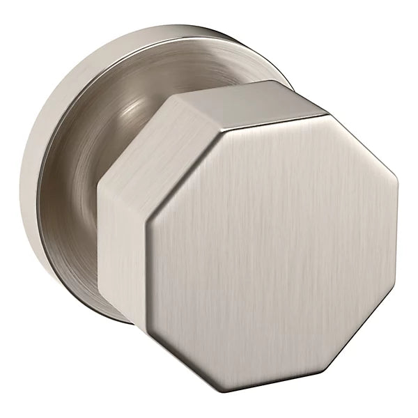 Baldwin Estate 5073 Half Dummy Knob with 5046 Rose in Lifetime Satin Nickel finish