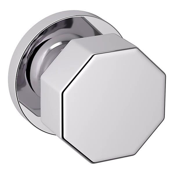 Baldwin Estate 5073 Half Dummy Knob with 5046 Rose in Polished Chrome finish