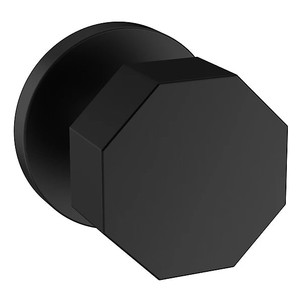 Baldwin Estate 5073 Half Dummy Knob with 5046 Rose in Satin Black finish