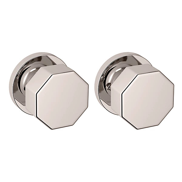 Baldwin Estate 5073 Privacy Knob with 5046 Rose in Lifetime Polished Nickel finish