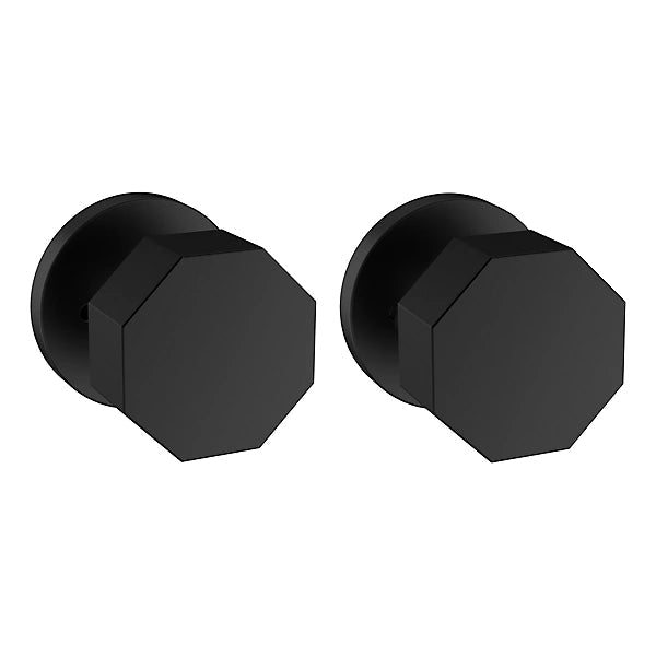 Baldwin Estate 5073 Privacy Knob with 5046 Rose in Satin Black finish