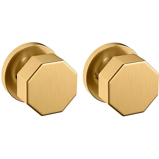 Baldwin Estate 5073 Privacy Knob with 5046 Rosette in Lifetime Satin Brass finish