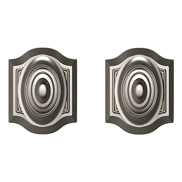 Baldwin Estate 5077 Bethpage Full Dummy Knob with R027 Rose in Lifetime Satin Nickel finish