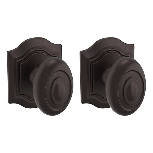 Baldwin Estate 5077 Bethpage Full Dummy Knob with R027 Rose in Venetian Bronze finish