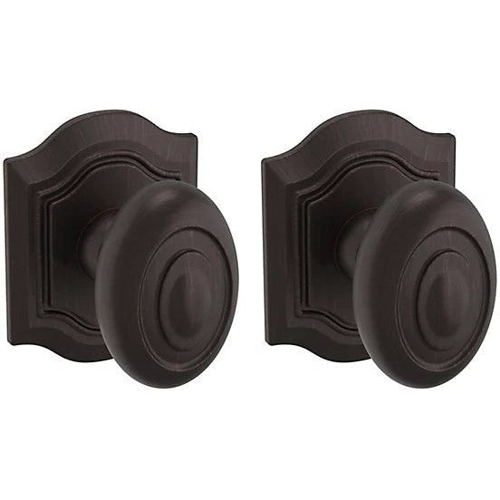 Baldwin Estate 5077 Bethpage Full Dummy Knob with R027 Rosette in Venetian Bronze finish