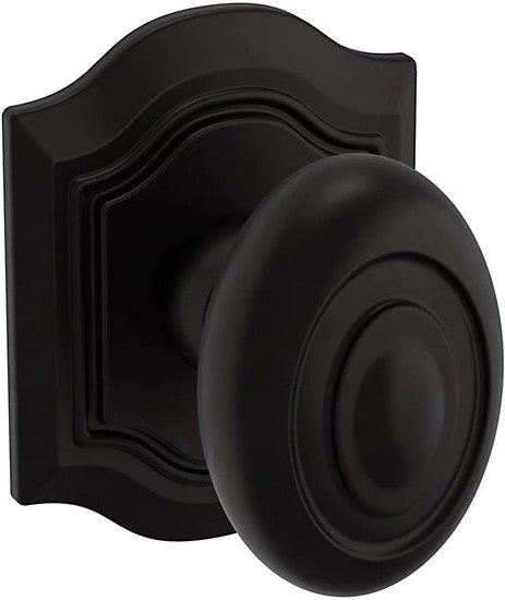 Baldwin Estate 5077 Bethpage Half Dummy Knob with R027 Rosette in Oil Rubbed Bronze finish