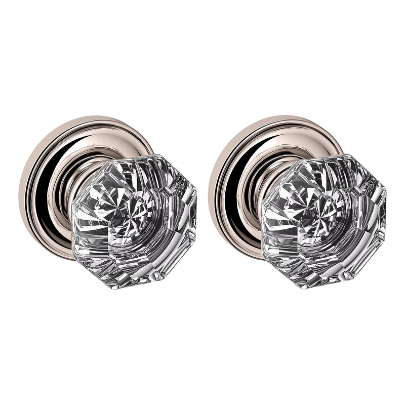 Baldwin Estate 5080 Fillmore Full Dummy Knob with 5048 Rose in Polished Nickel finish