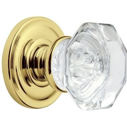 Baldwin Estate 5080 Fillmore Full Dummy Knob with 5048 Rosette in Polished Brass finish