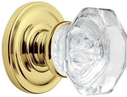 Baldwin Estate 5080 Fillmore Full Dummy Knob with 5048 Rosette in Polished Brass finish