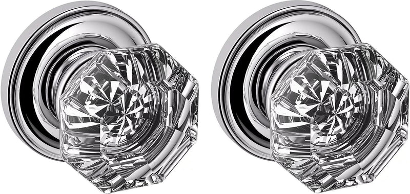 Baldwin Estate 5080 Fillmore Full Dummy Knob with 5048 Rosette in Polished Chrome finish