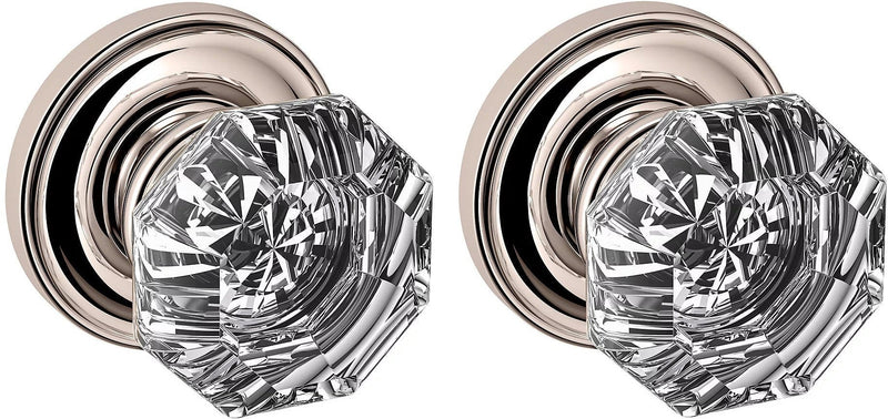 Baldwin Estate 5080 Fillmore Full Dummy Knob with 5048 Rosette in Polished Nickel finish