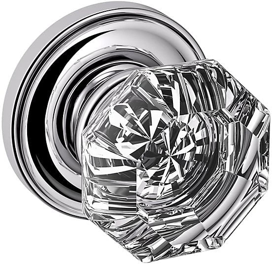 Baldwin Estate 5080 Fillmore Half Dummy Knob with 5048 Rosette in Polished Chrome finish