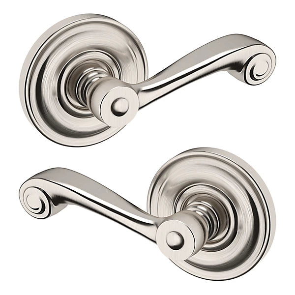 Baldwin Estate 5103 Passage Lever with 5048 Rose in Lifetime Satin Nickel finish