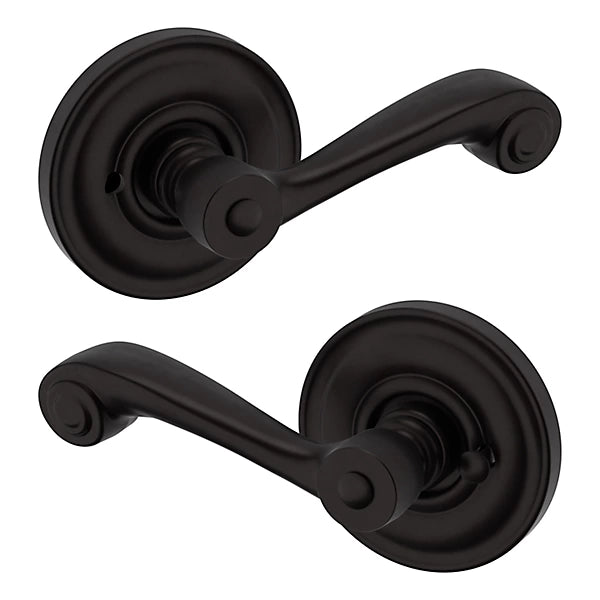 Baldwin Estate 5103 Privacy Lever with 5048 Rose in Oil Rubbed Bronze finish