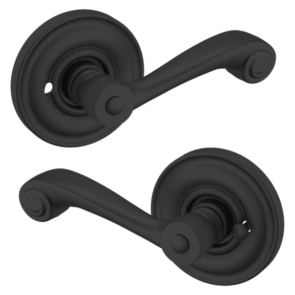 Baldwin Estate 5103 Privacy Lever with 5048 Rose in Satin Black finish