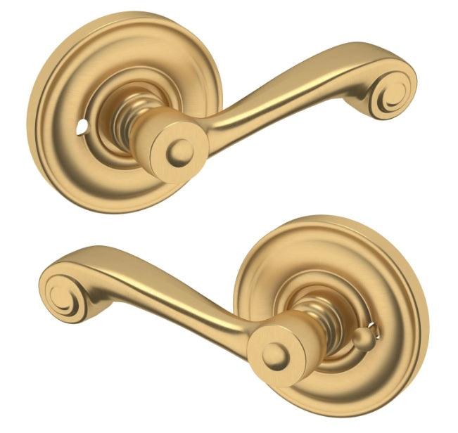 Baldwin Estate 5103 Privacy Lever with 5048 Rose in Vintage Brass finish