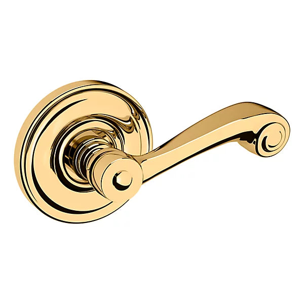 Baldwin Estate 5103 Right Handed Half Dummy Lever with 5048 Rose in Lifetime Polished Brass finish