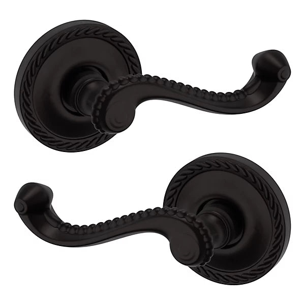 Baldwin Estate 5104 Full Dummy Lever with 5004 Rose in Oil Rubbed Bronze finish