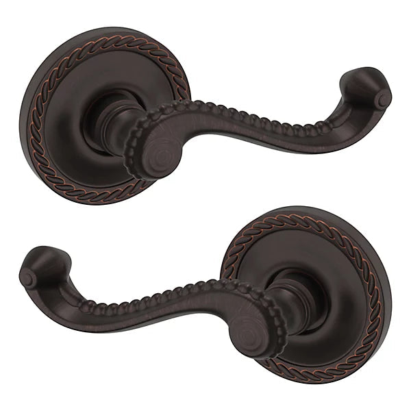 Baldwin Estate 5104 Full Dummy Lever with 5004 Rose in Venetian Bronze finish