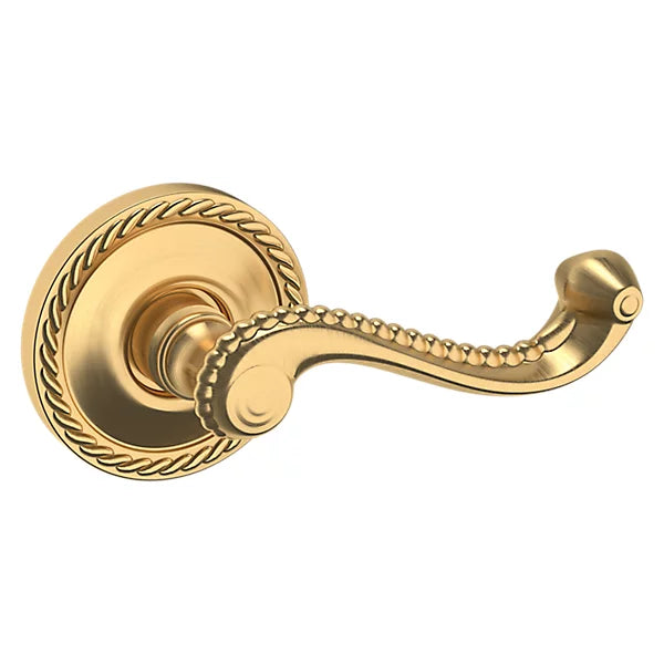 Baldwin Estate 5104 Right Handed Half Dummy Lever with 5004 Rose in Lifetime Satin Brass finish