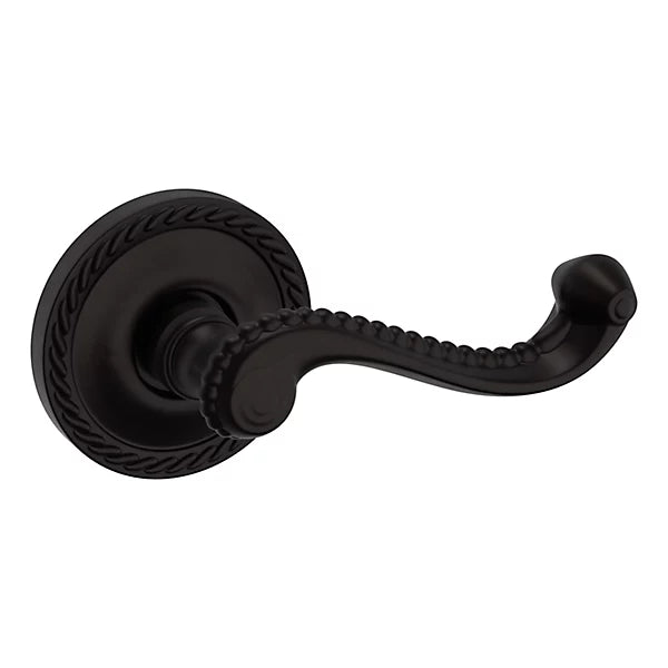 Baldwin Estate 5104 Right Handed Half Dummy Lever with 5004 Rose in Oil Rubbed Bronze finish