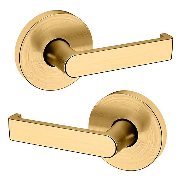 Baldwin Estate 5105 Full Dummy Lever with 5046 Rose in Lifetime Satin Brass finish