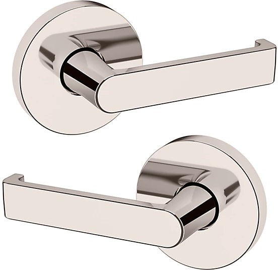 Baldwin Estate 5105 Passage Lever with 5046 Rosette in Lifetime Polished Nickel finish