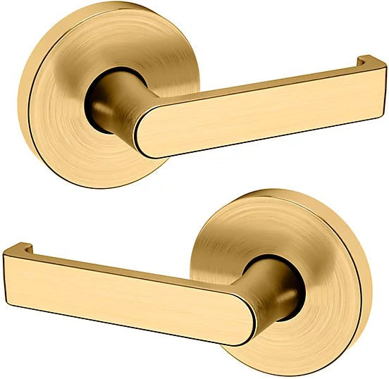 Baldwin Estate 5105 Passage Lever with 5046 Rosette in Lifetime Satin Brass finish