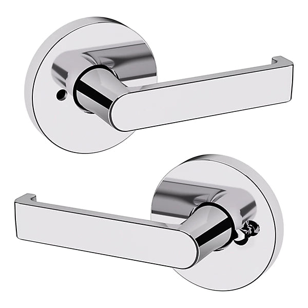 Baldwin Estate 5105 Privacy Lever with 5046 Rose in Polished Chrome finish