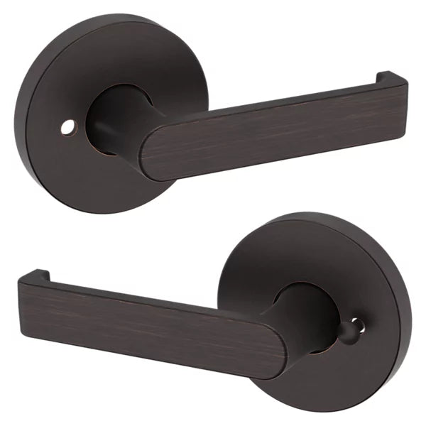 Baldwin Estate 5105 Privacy Lever with 5046 Rose in Venetian Bronze finish