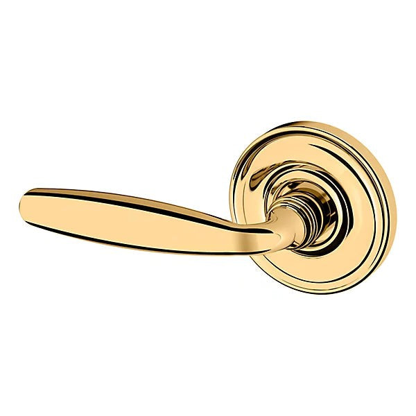 Baldwin Estate 5106 Left Handed Half Dummy Lever with 5048 Rose in Lifetime Polished Brass finish