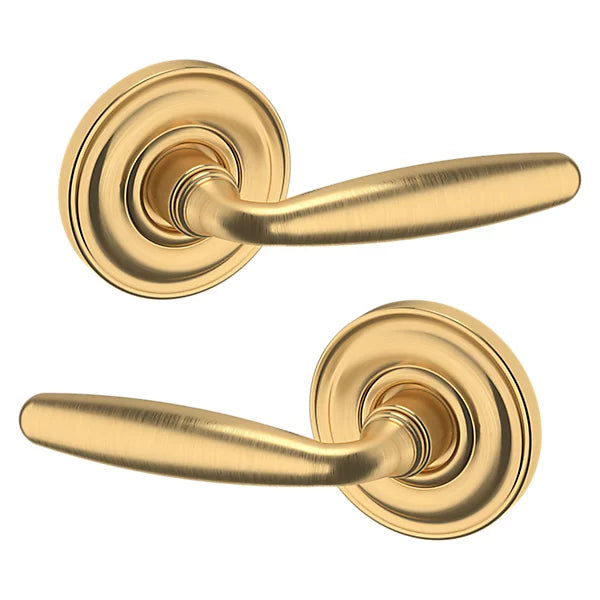 Baldwin Estate 5106 Passage Lever with 5048 Rose in Lifetime Satin Brass finish