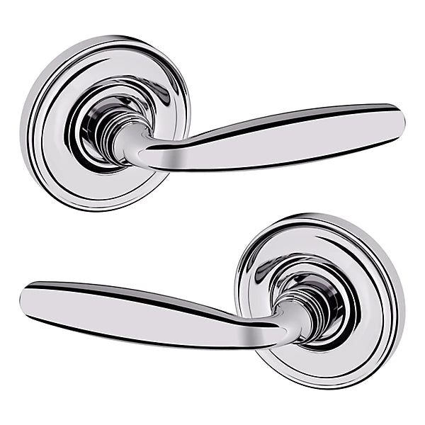 Baldwin Estate 5106 Passage Lever with 5048 Rose in Polished Chrome finish