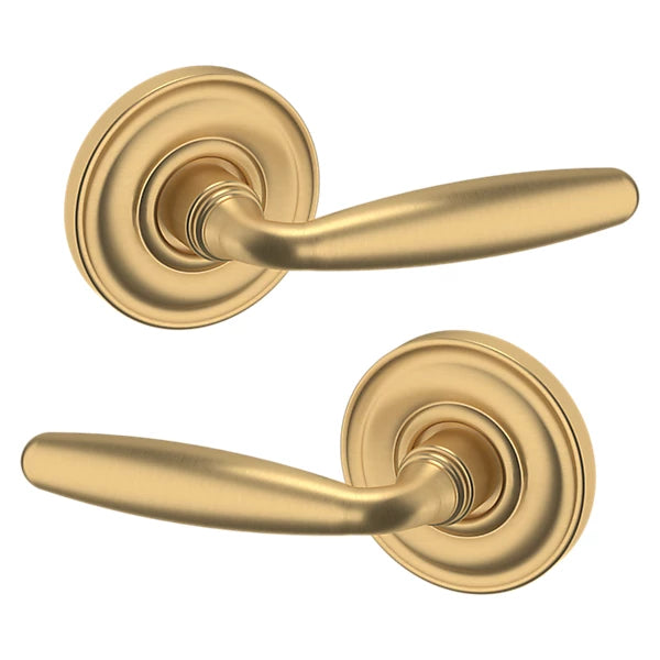 Baldwin Estate 5106 Passage Lever with 5048 Rose in Vintage Brass finish