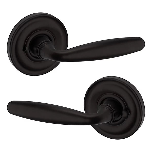 Baldwin Estate 5106 Privacy Lever with 5048 Rose in Oil Rubbed Bronze finish