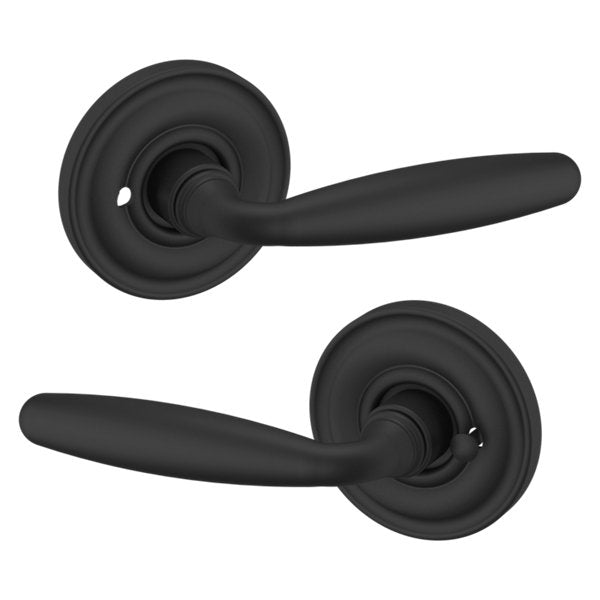 Baldwin Estate 5106 Privacy Lever with 5048 Rose in Satin Black finish