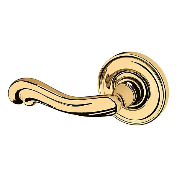 Baldwin Estate 5108 Left Handed Half Dummy Lever with 5048 Rose in Lifetime Polished Brass finish