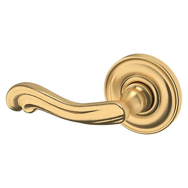 Baldwin Estate 5108 Left Handed Half Dummy Lever with 5048 Rose in Lifetime Satin Brass finish