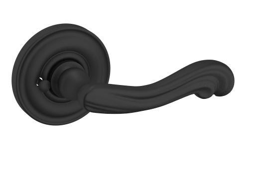 Baldwin Estate 5108 Privacy Lever with 5048 Rose in Satin Black finish