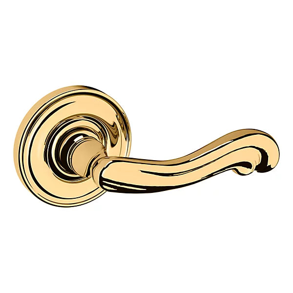 Baldwin Estate 5108 Right Handed Half Dummy Lever with 5048 Rose in Lifetime Polished Brass finish