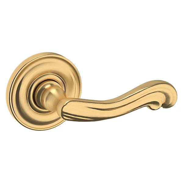 Baldwin Estate 5108 Right Handed Half Dummy Lever with 5048 Rose in Lifetime Satin Brass finish