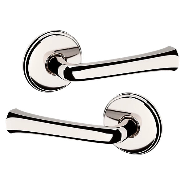 Baldwin Estate 5112 Full Dummy Lever with 5075 Rose in Lifetime Polished Nickel finish