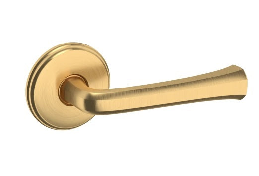 Baldwin Estate 5112 Full Dummy Lever with 5075 Rose in Lifetime Satin Brass finish