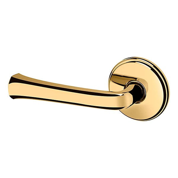 Baldwin Estate 5112 Left Handed Half Dummy Lever with 5075 Rose in Lifetime Polished Brass finish