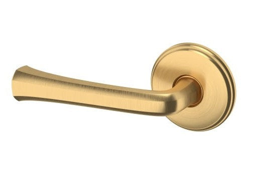 Baldwin Estate 5112 Left Handed Half Dummy Lever with 5075 Rose in Lifetime Satin Brass finish